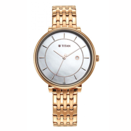 Titan Premium Workwear 2673WM01 White Dial Stainless Steel Strap Quartz Women Watch
